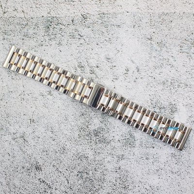 Верижка за часовник ML22-6018BCRG, Стоманена, Биколор, 22мм