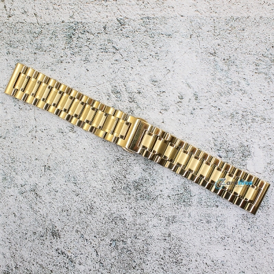 Верижка за часовник ML22-6018G, Стоманена, Златиста, 22мм
