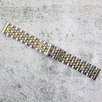 Верижка за часовник ML22-6021BCG, Стоманена, Биколор, 22мм