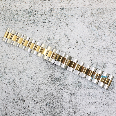 Верижка за часовник ML22-6022BCG, Стоманена, Биколор, 22мм