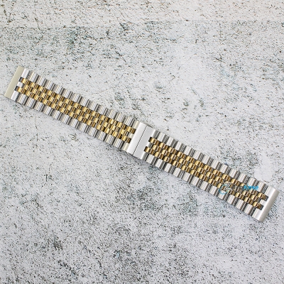 Верижка за часовник ML22-6023BCG, Стоманена, Биколор, 22мм