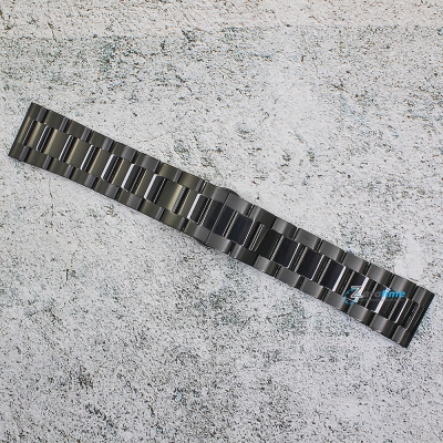 Верижка за часовник ML24-6022B, Стоманена, Черна, 24мм