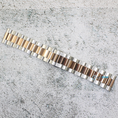 Верижка за часовник ML24-6022BCRG, Стоманена, Биколор, 24мм