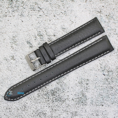 Каишка за часовник Motta MT18121GL, Кожена, Черна, 18мм