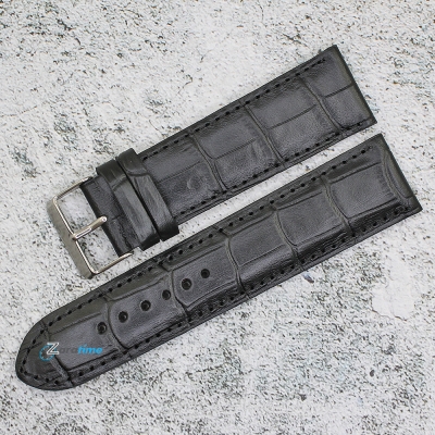 Каишка за часовник Motta MT24103GL, Кожена, Черна, 24мм