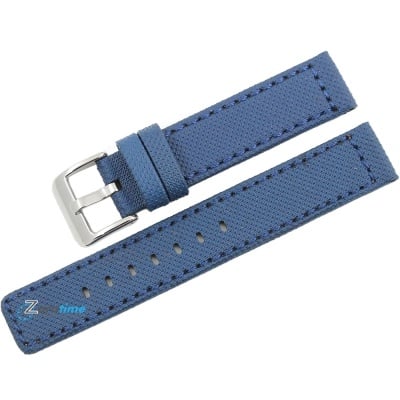 Каишка за часовник Azzuro Delux AZD1871TX, Кожена, Синя, 18мм Изображение 1