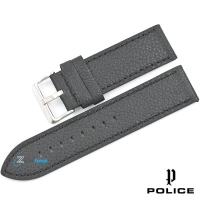 Каишка за часовник POLICE 15036JS-04, Кожена, Черна, 24мм Изображение 1