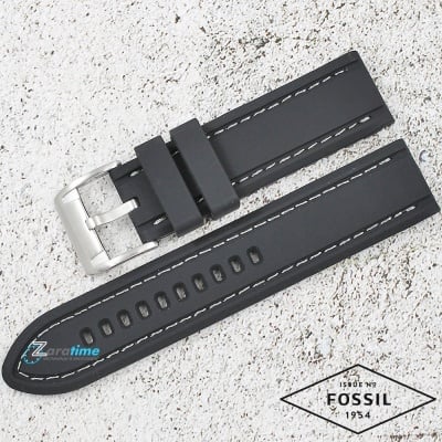 Каишка за часовник FOSSIL CH2573, Силиконова, Черна, 22мм Изображение 1