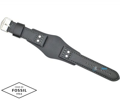 Каишка за часовник FOSSIL CH2564, Кожена, Черна, 22мм Изображение 1
