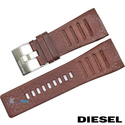 Каишка за часовник Diesel DZ1275, Кожена, Кафява, 32мм Изображение 1