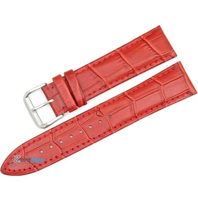 Каишка за часовник Azzuro Delux AZD20290, Кожена, Червена, 20мм Изображение 1