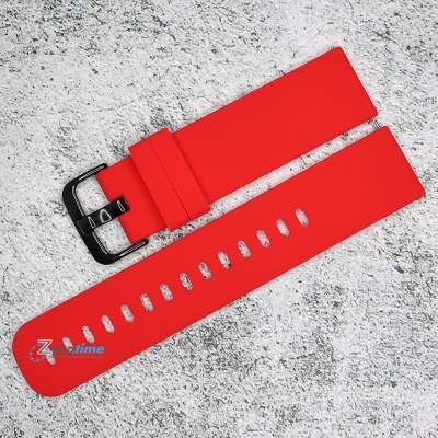 Силиконова каишка за часовник SN22190, Червена, 22мм
