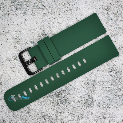 Силиконова каишка за часовник SN22197, Зелена, 22мм