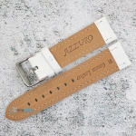 Каишка за часовник Azzuro Delux AZD2260, Кожена, Бяла, 22мм