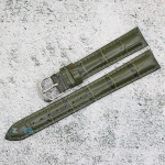 Каишка за часовник Hightone HT16-289, Кожена, Зелена, 16мм