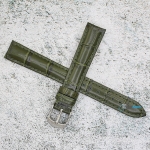 Каишка за часовник Hightone HT16-289, Кожена, Зелена, 16мм