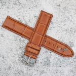 Каишка за часовник Hightone HT20-328, Кожена, Кафява, 20мм