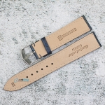 Каишка за часовник Hightone HT20-360, Кожена, Тъмно синя, 20мм