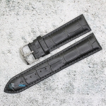 Каишка за часовник Hightone HT22-404V, Кожена, Черна, 22мм