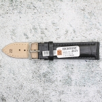 Каишка за часовник Hightone HT22-404V, Кожена, Черна, 22мм