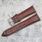 Каишка за часовник Hightone HT24-454, Кожена, Тъмно кафява, 24мм