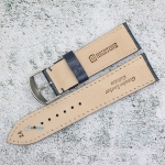 Каишка за часовник Hightone HT24-455, Кожена, Тъмно синя, 24мм