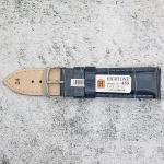 Каишка за часовник Hightone HT24-455, Кожена, Тъмно синя, 24мм