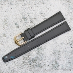 Каишка за часовник Azzuro Delux AZD14206G, Кожена, Черна, 14мм