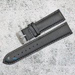 Каишка за часовник Motta MT22121GL, Кожена, Черна, 22мм