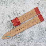 Каишка за часовник Azzuro Delux AZD1890, Кожена, Червена, 18мм