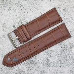 Каишка за часовник Azzuro Delux AZD2639, Кожена, Кафява, 26мм