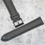 Каишка за часовник ARMANI EXCHANGE AX1724, Кожена, Черна, 22мм