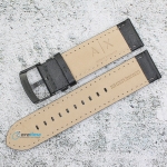 Каишка за часовник ARMANI EXCHANGE AX2627, Кожена, Черна, 22мм