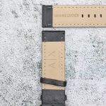 Каишка за часовник ARMANI EXCHANGE AX2627, Кожена, Черна, 22мм