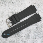 Каишка за часовник ARMANI EXCHANGE AX4161, Силиконова, Черна, 17мм