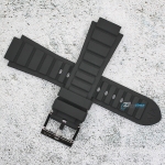 Каишка за часовник ARMANI EXCHANGE AX4161, Силиконова, Черна, 17мм