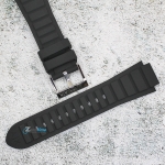 Каишка за часовник ARMANI EXCHANGE AX4161, Силиконова, Черна, 17мм