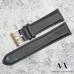 Каишка за часовник ARMANI EXCHANGE AX7133SET, Кожена, Черна, 22мм