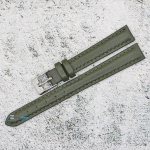 Каишка за часовник Azzuro Delux AZD12496, Кожена, Зелена, 12мм