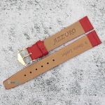 Каишка за часовник Azzuro Delux AZD16190G, Кожена, Червена, 16мм