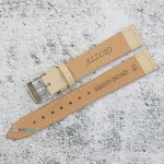 Каишка за часовник Azzuro Delux AZD16288, Кожена, Бежова, 16мм