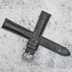Каишка за часовник Azzuro Delux AZD16301, Кожена, Черна, 16мм