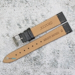 Каишка за часовник Azzuro Delux AZD16609, Кожена, Черна, 16мм