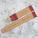 Каишка за часовник Azzuro Delux AZD18191G, Кожена, Бордо, 18мм