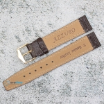 Каишка за часовник Azzuro Delux AZD18246G, Кожена, Кафява, 18мм