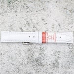 Каишка за часовник Azzuro Superior AZD1860SR, Кожена, Бяла, 18мм