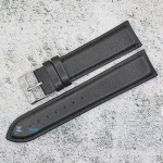 Каишка за часовник Azzuro Delux AZD22306, Кожена, Черна, 22мм