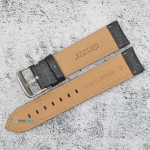 Каишка за часовник Azzuro Delux AZD22321, Кожена, Черна, 22мм