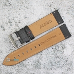 Каишка за часовник Azzuro Delux AZD22324, Кожена, Черна, 22мм