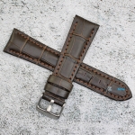 Каишка за часовник Azzuro Delux AZD22438, Кожена, Кафява, 22мм